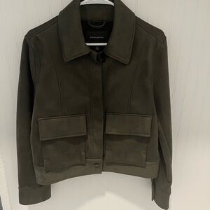 Banana Republic Brown Utility Jacket with Structured Silhouette and Long Sleeves